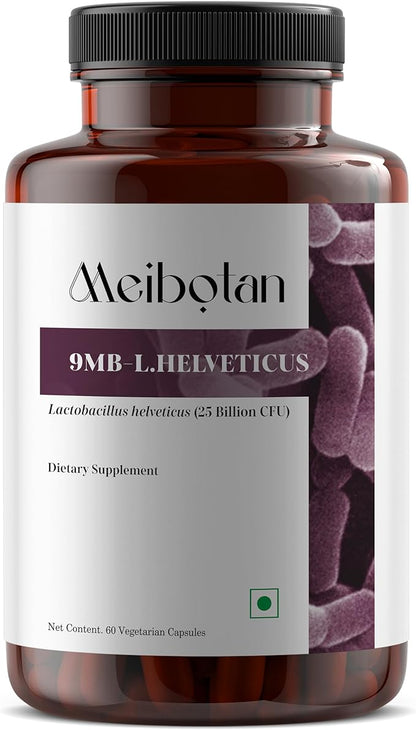 L-Helveticus Probiotic Bacteria with 25 Billion CFU for Women & Men, Helps Digestion, Nutrient Absorption and Fight Bad Bacterias - 60 Veggie Capsules