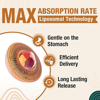 Liposomal Brain Supplements for Memory and Focus - Plasmalogen with Curcumin & Vitamin E for Better Absorption- Suitable for Seniors,Adult Men & Women Cognitive Health,High Potency 120 Servings