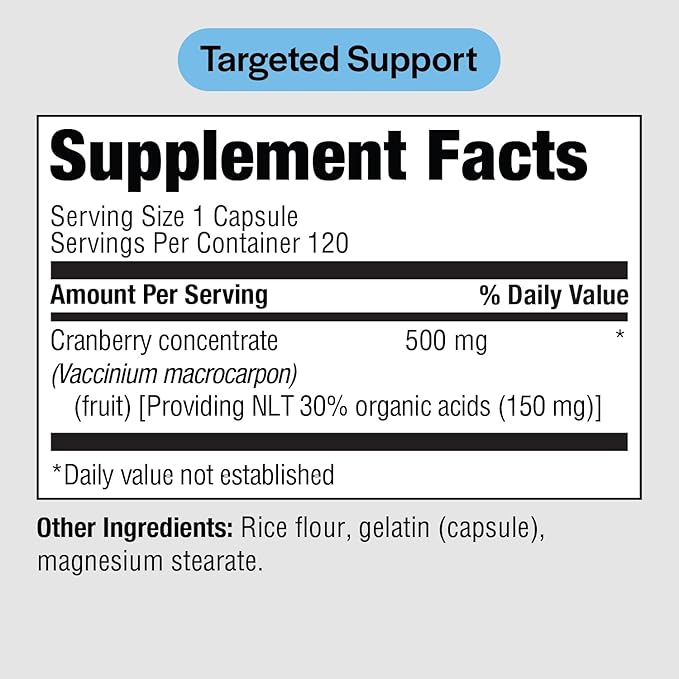 PureFormulas Cranberry 500 mg - Supports Kidney and Urinary Tract Health - Antioxidant Supplement for Immune Protection and Cellular Health - Cranberry Pills for Women & Men - Non-GMO - 120 Capsules