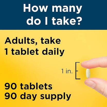 Nature Made Multivitamin For Him 50+, Mens Multivitamins for Daily Nutritional Support, Multivitamin for Men, 90 Tablets, 90 Day Supply
