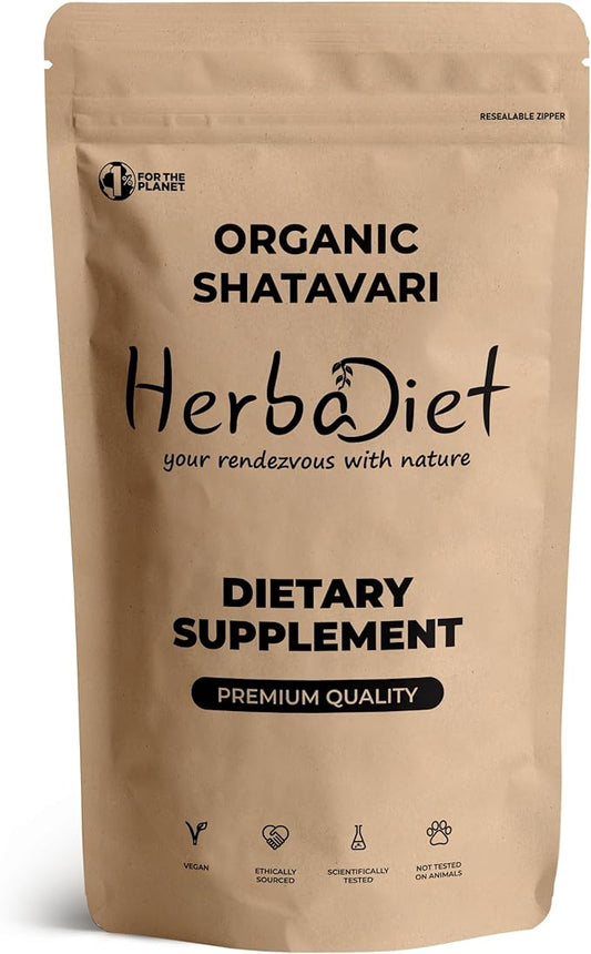 Shatavari Root Organic Powder | Ayurvedic Herb for Women Health Support, Balanced Female Hormones, Lactation Supplement | 100% Pure Wild Asparagus Racemosus Roots (227 gram/ 8 oz)