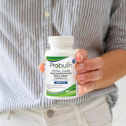 Probulin Total Care Saccharomyces Boulardii Pre + Pro + Postbiotic, 60 Vegan Capsules