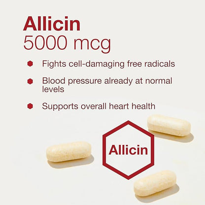 PROTOCOL FOR LIFE BALANCE Garlic 5,000-5,000mcg Allicin Supplement - Odor Controlled, Enteric Coated - Vegan & Kosher - 90 Tablets