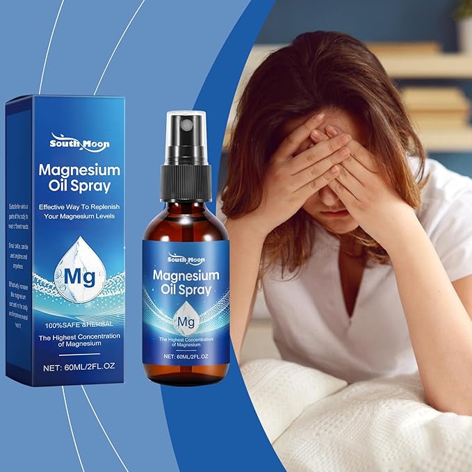 Natural Magnesium Oil Spray, Easy to Absorb and use, 2 Packs of Foot Magnesium Oil Spray