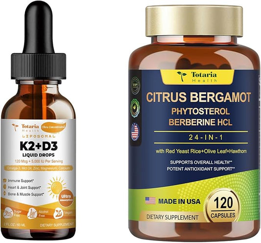 Liquid Vitamin D3 K2 + Citrus Bergamot for Antioxidant