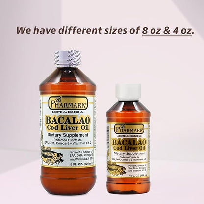 Pharmark Aceite De Higado De Bacalao Cod Liver Oil (8 Ounce)