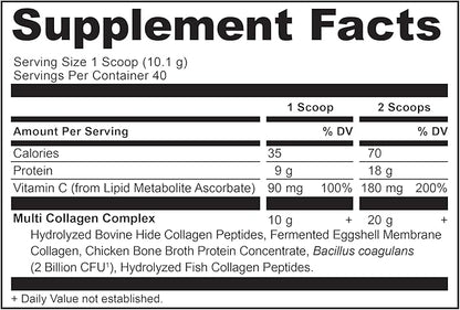 Ancient Nutrition Collagen Peptides Powder, Multi Collagen Protein, Women & Men, Vitamin C, Probiotics, Hydrolyzed Collagen, Supports Skin, Joints, Gut Health, Unflavored, 40 Servings