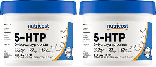 Nutricost 5-HTP Powder 25 Grams (2 Pack) (300mg Per Serving)