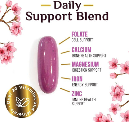 Multivitamin for Women with Iron, Calcium, Zinc, Vitamin A, C, D, E, & B Vitamins for Bone, Skin & Immune Health Support, Nature's Daily Womens Multivitamins for Women's Energy & Health, 120 Softgels