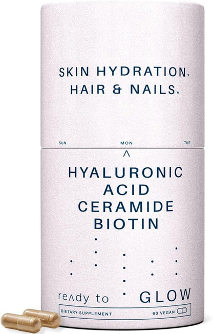 Skin Hydration & Sleep Aid Set | Anti-Aging & Sleep Support with Hyaluronic Acid, Ceramides, Antioxidants, Melatonin, and Ashwagandha | Radiant Skin & Restful Sleep Pack