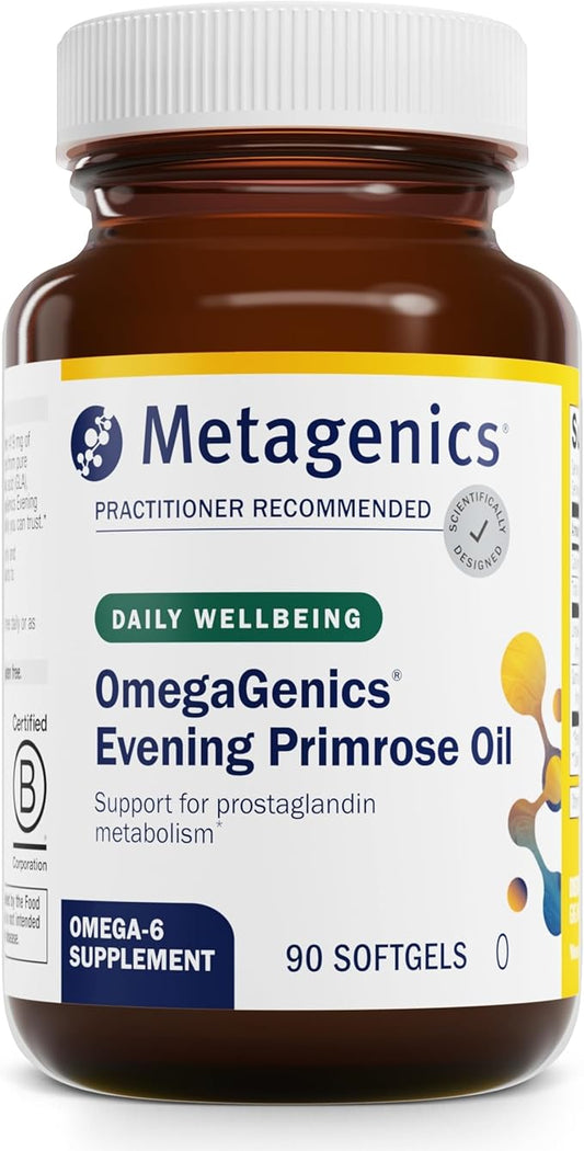 Metagenics OmegaGenics Evening Primrose Oil - High Potency - Supports Prostaglandin Metabolism & Cellular Health* - Gamma-Linolenic Acid (GLA) Supplement - Non-GMO & Gluten-Free - 90 Softgels