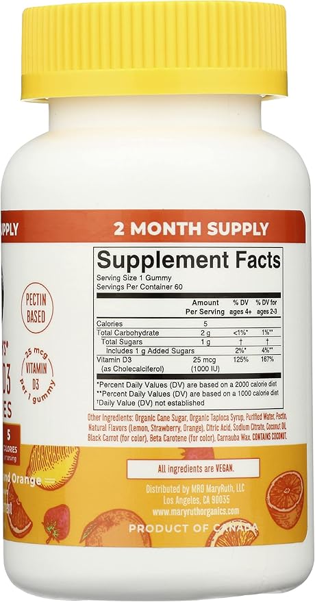 MARYRUTHS Vitamin D3 STRWBRY ORAN