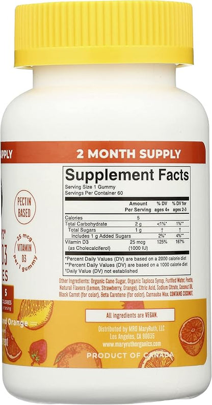 MARYRUTHS Vitamin D3 STRWBRY ORAN