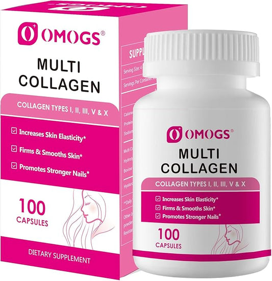 Collagen Peptides Capsule，Naturally Sourced Hydrolyzed Collagen with prebiotic & Cranberry Extract - Hair, Skin, Nail, Joint, Digestive Health & Immune Support, Non-GMO, 100 Capsule.
