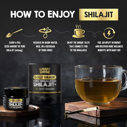 Pure Himalayan Shilajit Resin - Over 85% Fulvic Acid & Large Jar w/ 125 Servings - Probably The Purest Shilajit on The Market - US Lab Tested for Authentic Himalayan (Large Jar, Gold-Grade Shilajit)