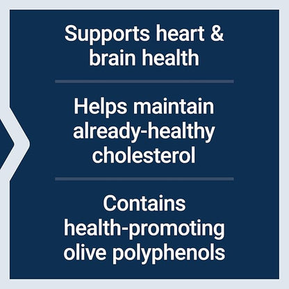Super Omega-3 EPA/DHA Fish Oil, Sesame Lignans & Olive Extract - For Heart & Brain Health – For Inflammation & Cholesterol Management – Gluten-Free, Non-GMO – Lemon Flavor 120 Softgels
