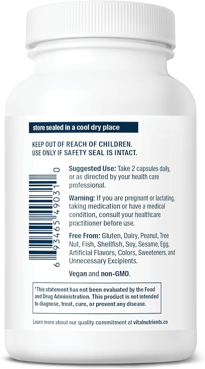 Vital Nutrients Cortisol Balance | Vegan Stress Relief Supplement | Cortisol Manager Supports Energy & Stress Levels | Ashwagandha & Magnesium for Relaxation | Gluten, Dairy, Soy Free | 90 Capsules