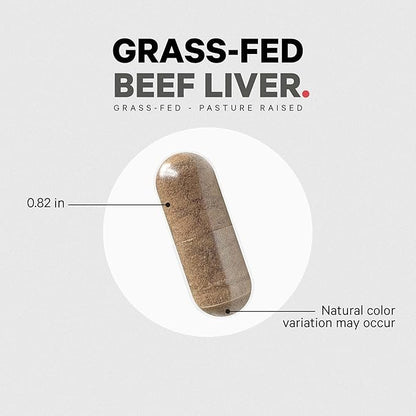 Codeage Grass Fed Beef Liver Supplement Superfood, Freeze Dried, Non-Defatted, Desiccated Glandulars Bovine Pills, Pasture Raised Beef Vitamins, Non-GMO Liver Meat, 180 Capsules