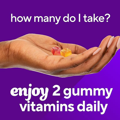 Vitafusion Fiber Well Gummies, Sugar Free Fiber Supplement, Gummies for Adults, Strawberry & Blackberry Flavors, 90 Count