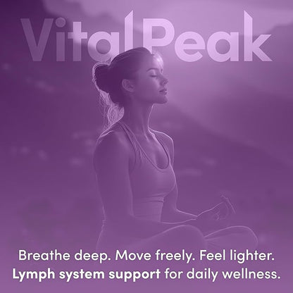 Lymph Peak - Lymphatic Drainage Supplements - Lymph System Support - with Burdock Root, Echinacea Extract, Bromelain, Dandelion Extract & More - Vegan, Non GMO, Gluten Free - 60 Capsules