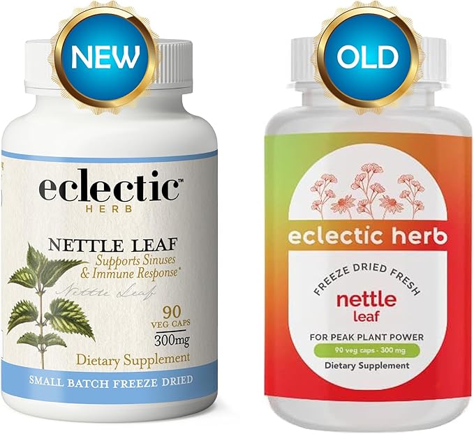Eclectic Institute Raw Freeze-Dried Non-GMO Nettle Leaf | Healthy Sinus Support, Histamine Response & Respiratory Wellness | 90 CT