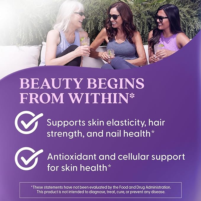 Doctor's Best Womens Hair, Skin & Nails with OptiMSM + KeraGLO, Comprehensive Beauty Support, Non-GMO, Gluten Free 60 Veggie Caps