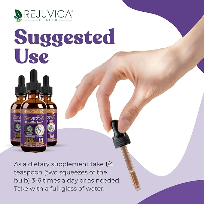 Zenapin-IR Rejuvica Health Advanced Mood Support Supplement - Kava Kava, Ashwagandha, Passionflower, Chamomile, B-Vitamins & More