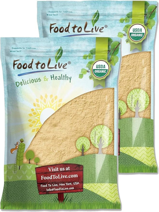 Food to Live - Organic Lion's Mane Mushroom Powder, 16 Pounds - Elevate Your Brain Wellness with Premium, Non-GMO, Natural, and Vegan Superfood to Better Focus