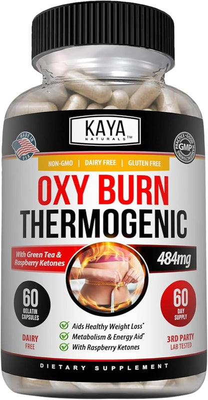 Kaya Naturals Supreme Fat Burner - Weight Loss Pills Women & Men - Appetite Suppressant Supplement - Powerful Thermogenic Diet Pills - Natural Energy Boost Oxy Burn 60 Count