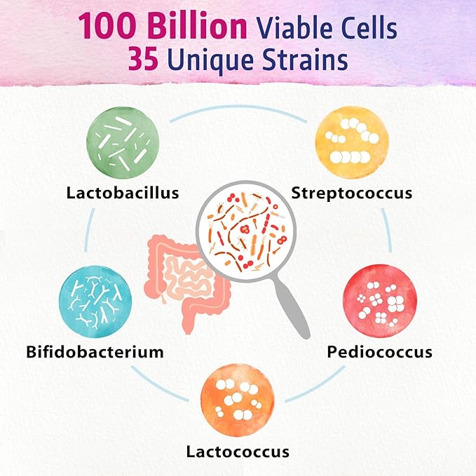 Bonawell Probiotics for Women 100B, with Prebiotics, Digestive Enzymes & Organic Cranberry for Female Vaginal Health, Digestion & Immunity, Shelf-Stable, Delayed-Release, 30 Veggie Caps