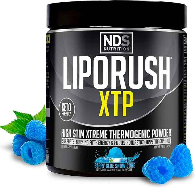 NDS Nutrition XTP Thermogenic Blue Berry Snow Cone (45 Servings) and Keto-Max Advanced 3-in-1 Pills Carb Blocker Appetite Suppressant (90 Capsules)