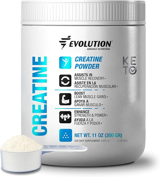 Creatine Monohydrate Powder 5000mg – Supports Muscle Recovery and Enhanced Strength Power- Helps Fasting and Training - Unflavored (60 Servings)