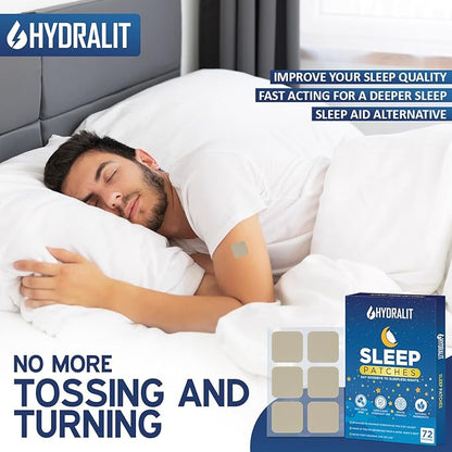 Sleep Patches for Adults Extra Strength Sleeping Aid Patch Melatonin Restful Nights Time-Released Formula Skin Jet Lag Travel Friendly Last All Night Men and Women Better Morning 72 Pack