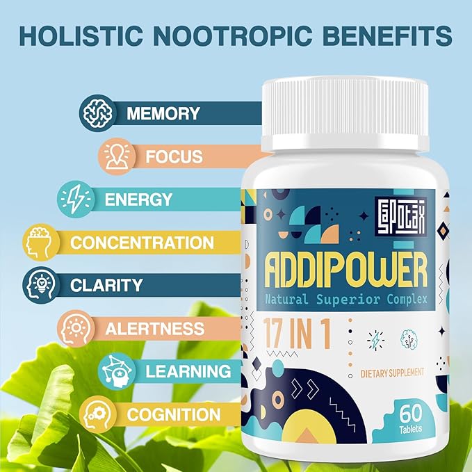17-in-1 Brain Supplement for Memory and Focus | Nootropic Brain Supplement for Mental Clarity, Concentration, Alertness | Natural Nootropics with Herbal Extracts, Vitamins & Amino Acids (120 Tablets)