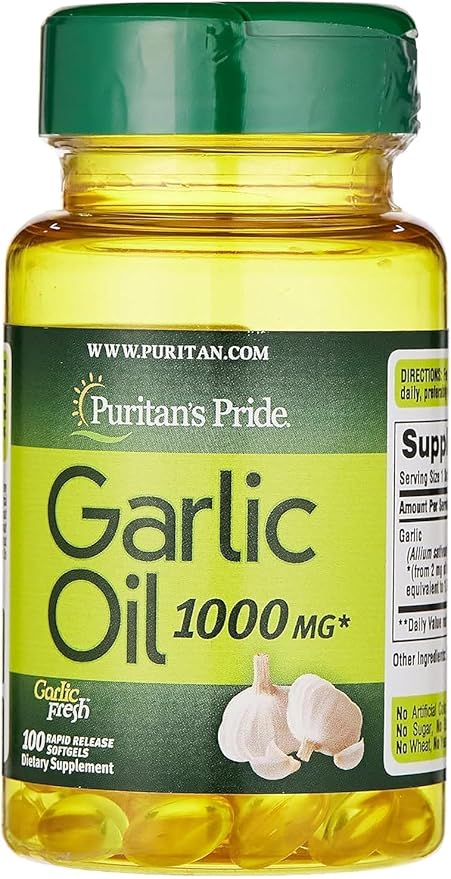 Puritan's Pride Garlic Oil 1000 mg 100 Softgels