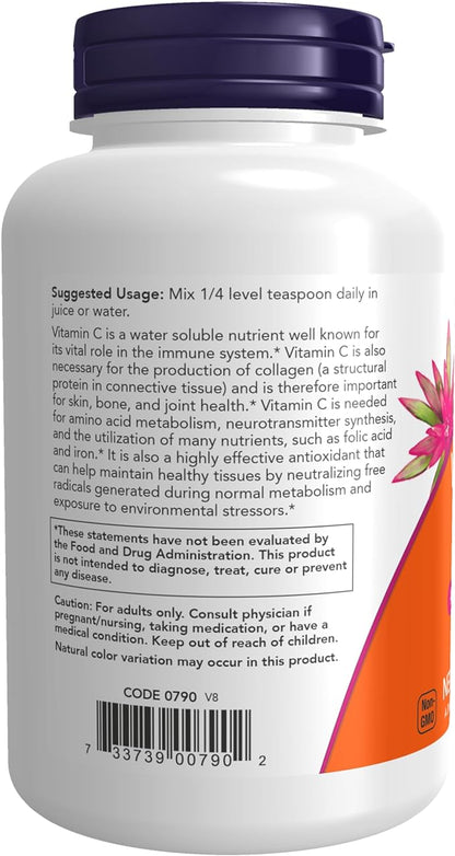 NOW Supplements, Vitamin C Crystals (Ascorbic Acid) Powder, Antioxidant Protection*, 8-Ounce (Pack of 2)