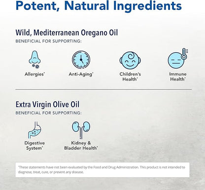 North American Herb & Spice Super Strength Oreganol P73 - Pack of 2, 60 Softgels - Immune System Support - Vegan Friendly Wild Oregano - Non-GMO - 120 Total Servings