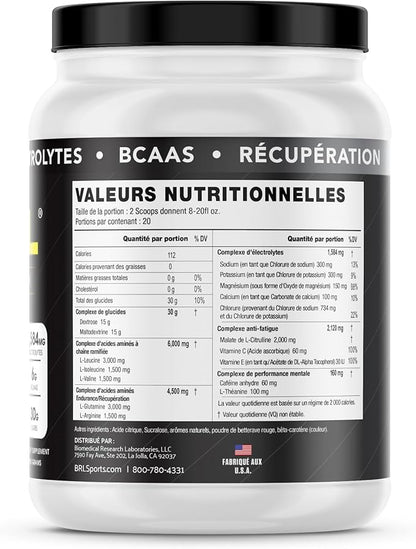 3-in-1 Endurance and Recovery, Hydration, BCAA, Electrolyte Enhanced Drink (Lemon Lime)
