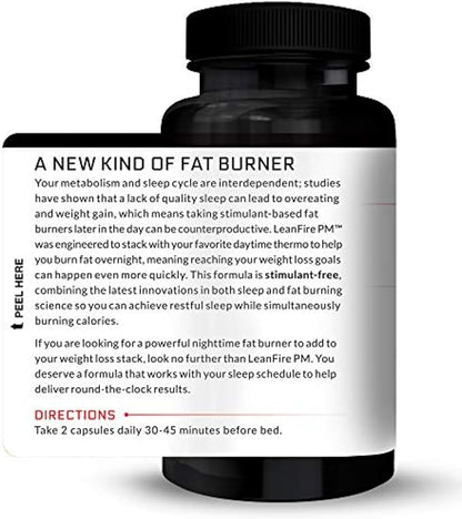 Force Factor LeanFire PM Weight Loss Pills for Women & Men, Fat Burner & Overnight Weight Loss Pills to Burn Fat, Boost Metabolism, Improve Sleep, Powerful Formula for Incredible Results, 60 Capsules