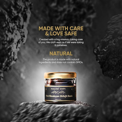 Shilajit Pure Himalayan Resin Gold Grade 400mg Pr Serving 100 Days Supply Wild harvested in India with Lab Test Report Fulvic Acid 85 Trace Minerals 40gm