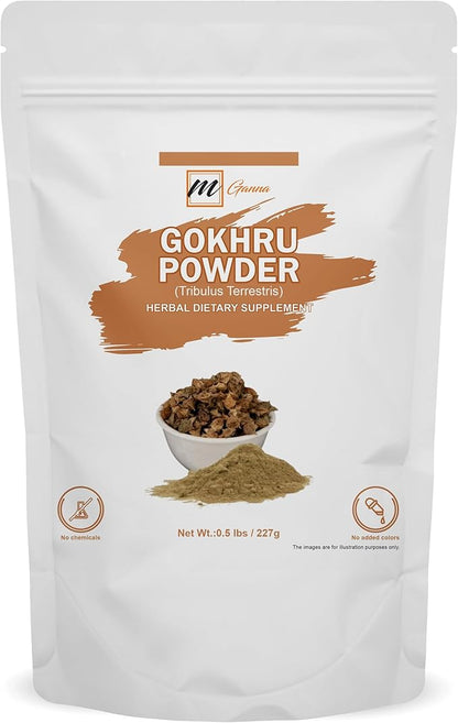 100% Natural Gokhru/Tribulus Terrestris Powder for, Skin and Health Care 0.5 LBS / 227 GMS