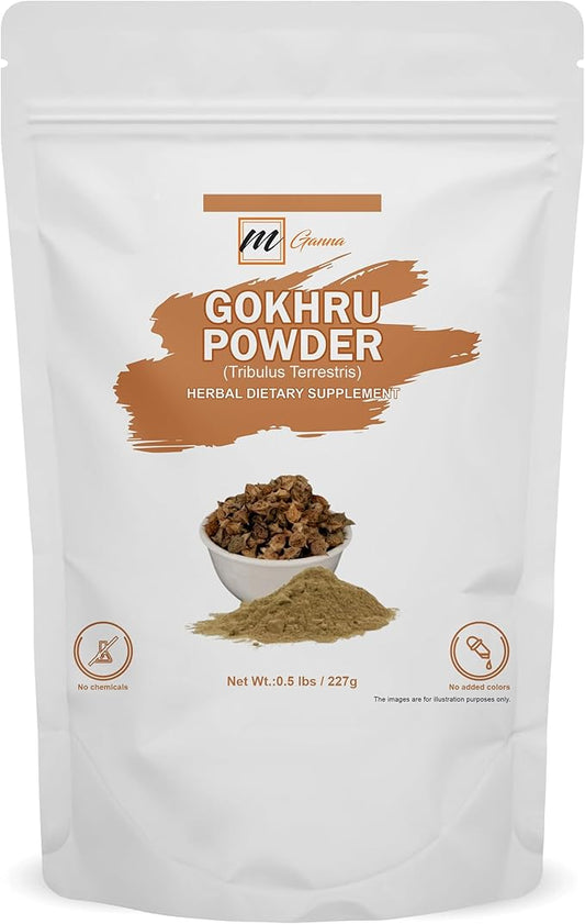 100% Natural Gokhru/Tribulus Terrestris Powder for, Skin and Health Care 0.5 LBS / 227 GMS