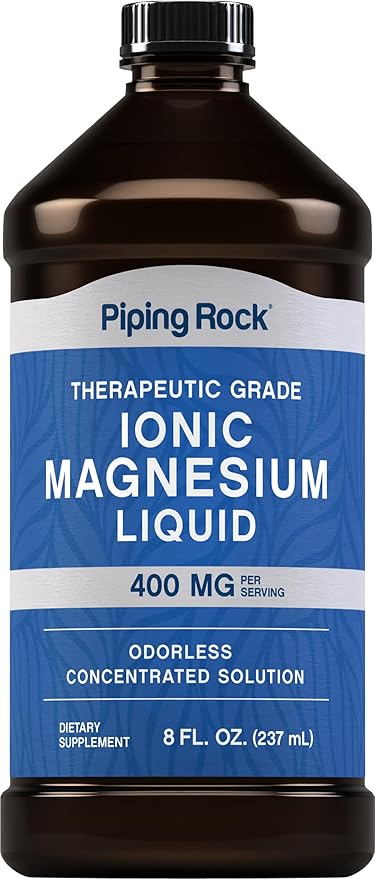 Piping Rock Liquid Ionic Magnesium | 400 mg | 8 oz | Non-GMO, Gluten Free Supplement