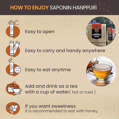 Korean Red Ginseng Extract 3000mg Everyday, Saponin Hanppuri, Immune Booster and Focus Supplement for Brain Enhancement with Ginsenoside Rg3, Panax Ginseng 6 Years Root, 30Packets in 1 Set