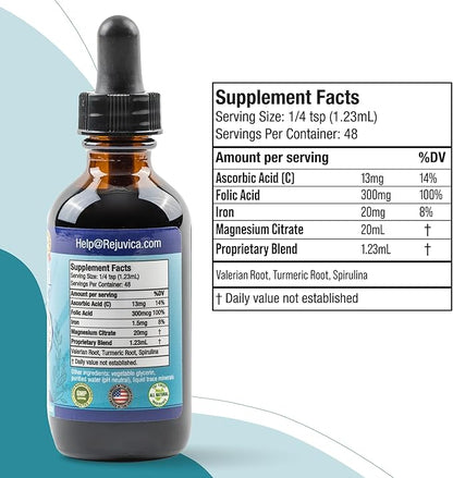 Restavin - Advanced Leg Support Supplement - Liquid Delivery for Better Absorption - Vitamin C, Iron, Valerian, Turmeric, Magnesium & More!