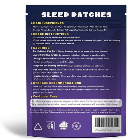 66ct Sleep Patches for Adults Extra Strength – All Natural Nighttime Comfort with Melatonin & Magnesium, Quick-Acting & Long-Lasting