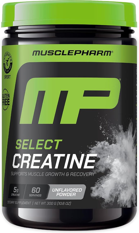 MusclePharm Essentials Creatine Monohydrate Powder, Pre Workout Muscle Builder & Post Workout Muscle Recovery Supplement, Ultra-Pure 100% Monohydrate Creatine Powder, 60 Servings, Unflavored