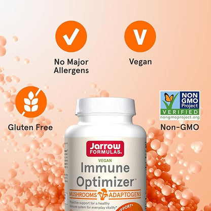 Jarrow Formulas Immune Optimizer with Cordyceps, Reishi, Lion’s Mane, Shiitake, King Trumpet, and Turkey Tail Mushrooms, Dietary Supplement with Andrographis Extract, 90 Veggie Capsules, 30 Day Supply