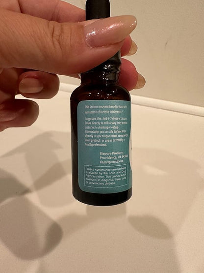100 Servings- Lactase Drops Lactose Intolerance Enzyme - 20 Milliliters