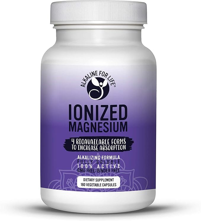 Ionized Magnesium - Magnesium Glycinate, Citrate, Ascorbate - 180 Capsules
